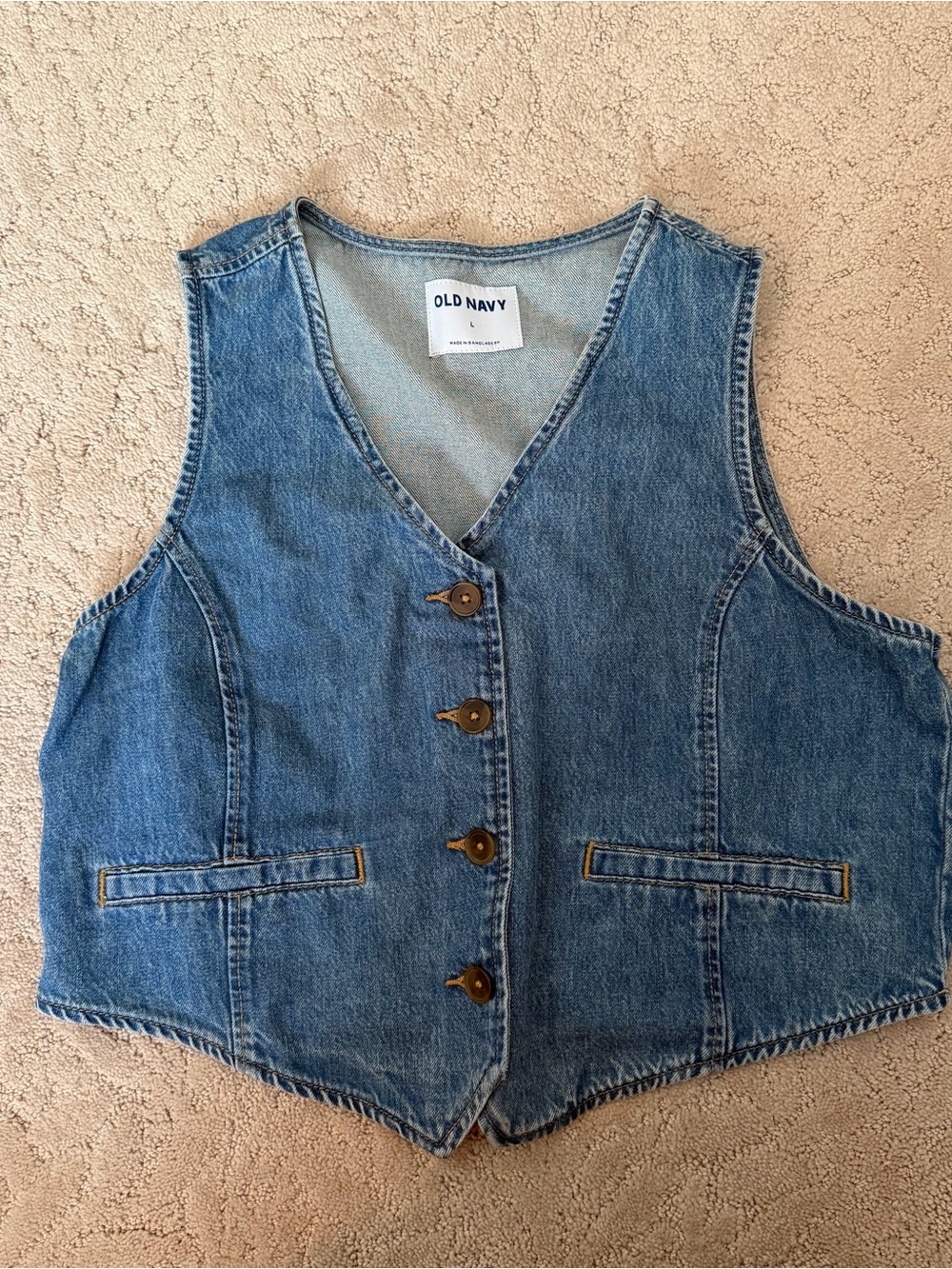 Old Navy Light Blue Denim Vest